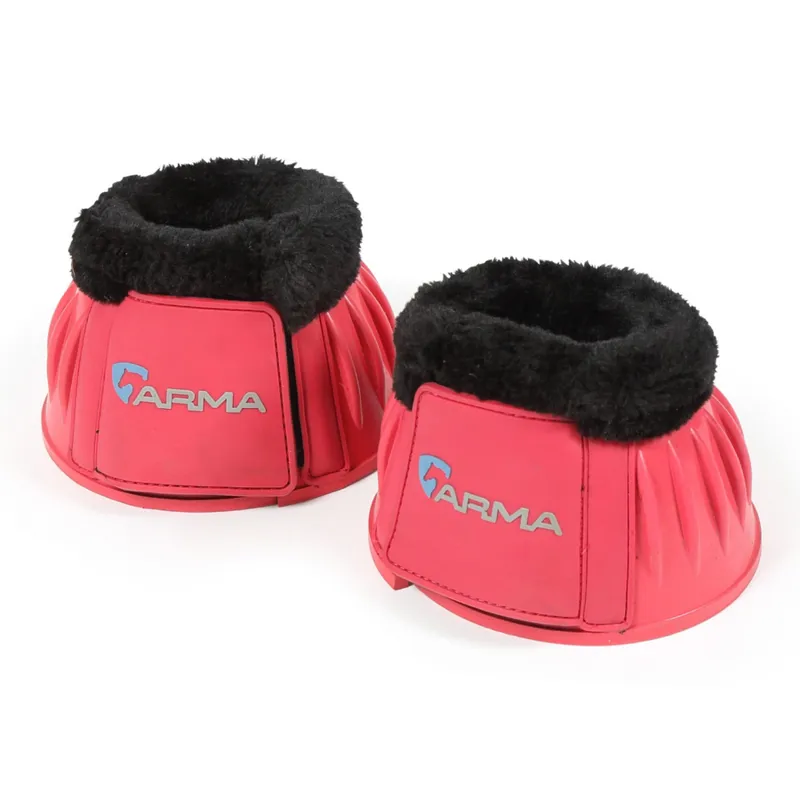 Shires ARMA Fleece Over Reach Boots in Pink